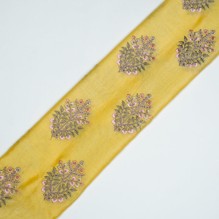 Zaira Buta on Lemon Luxe Silk Chanderi Embroidered Fabric