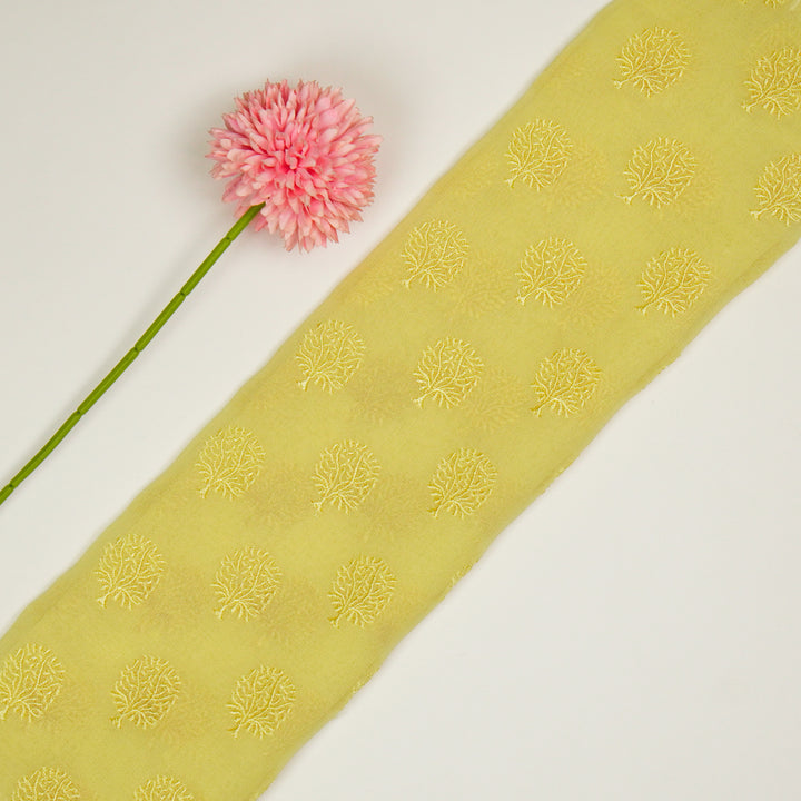 Dhara Buti on Lemon Semi Georgette Embroidered