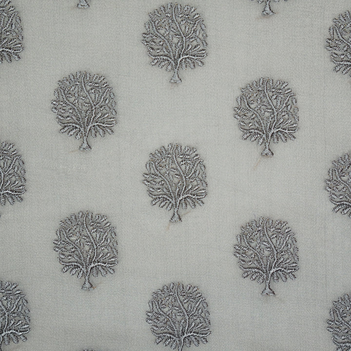 Dhara Buti on Slate/Grey Semi Georgette Embroidered