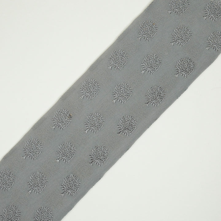 Dhara Buti on Slate/Grey Semi Georgette Embroidered