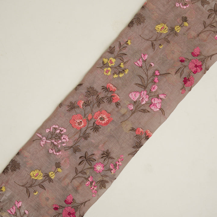 Nasma Jaal on Blush Cotton Silk Embroidered Fabric