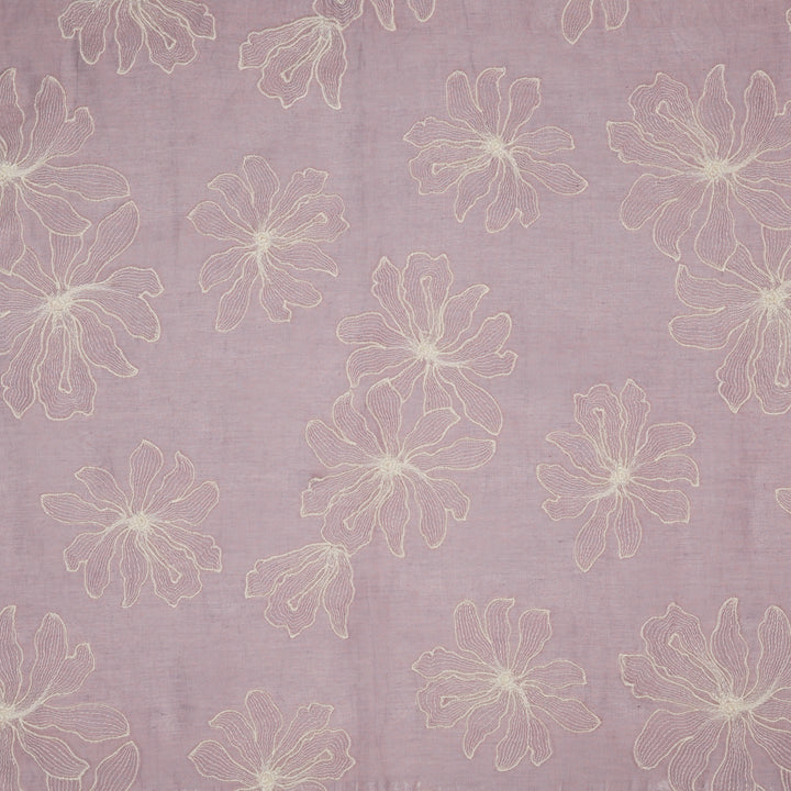 Sakina Buta on Mauve Cotton Silk Embroidered Fabric
