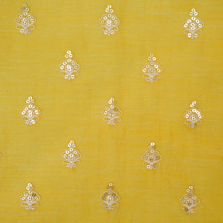 Yasira Buti on Gold Cotton Silk Embroidered Fabric