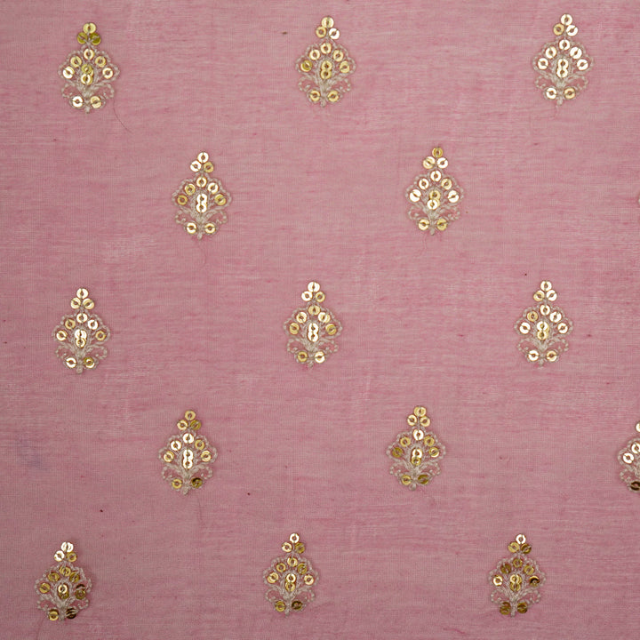 Yasira Buti on Pink Cotton Silk Embroidered Fabric