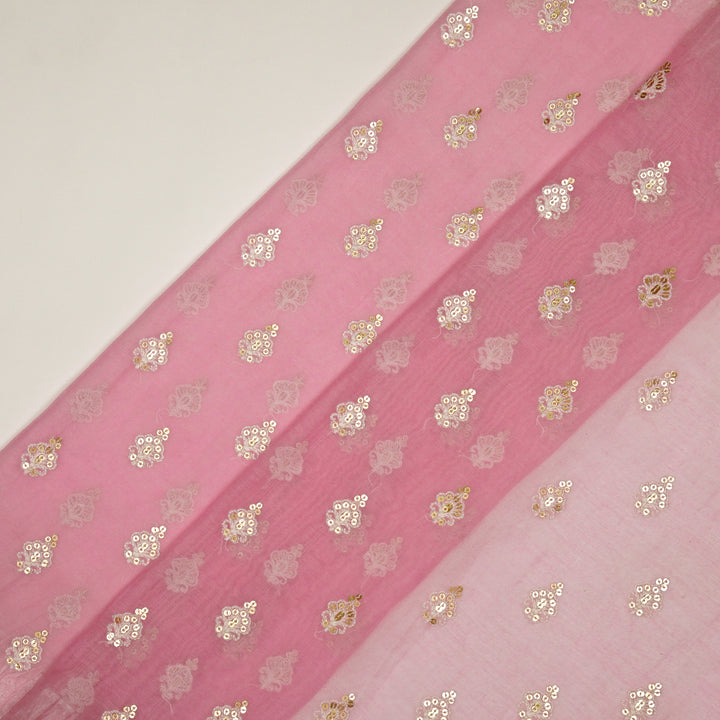 Yasira Buti on Pink Cotton Silk Embroidered Fabric