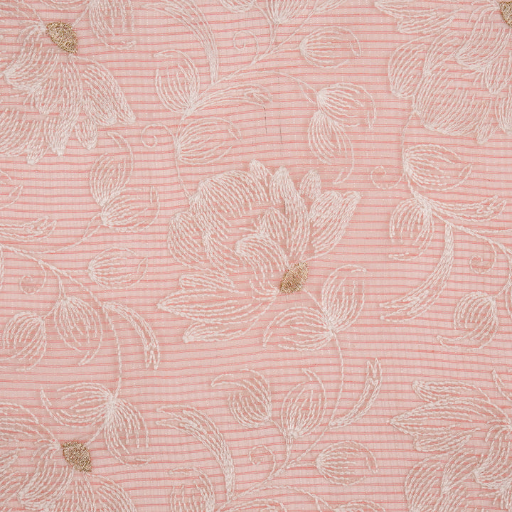 Geetika Jaal on Peach Munga Kota Embroidered Fabric