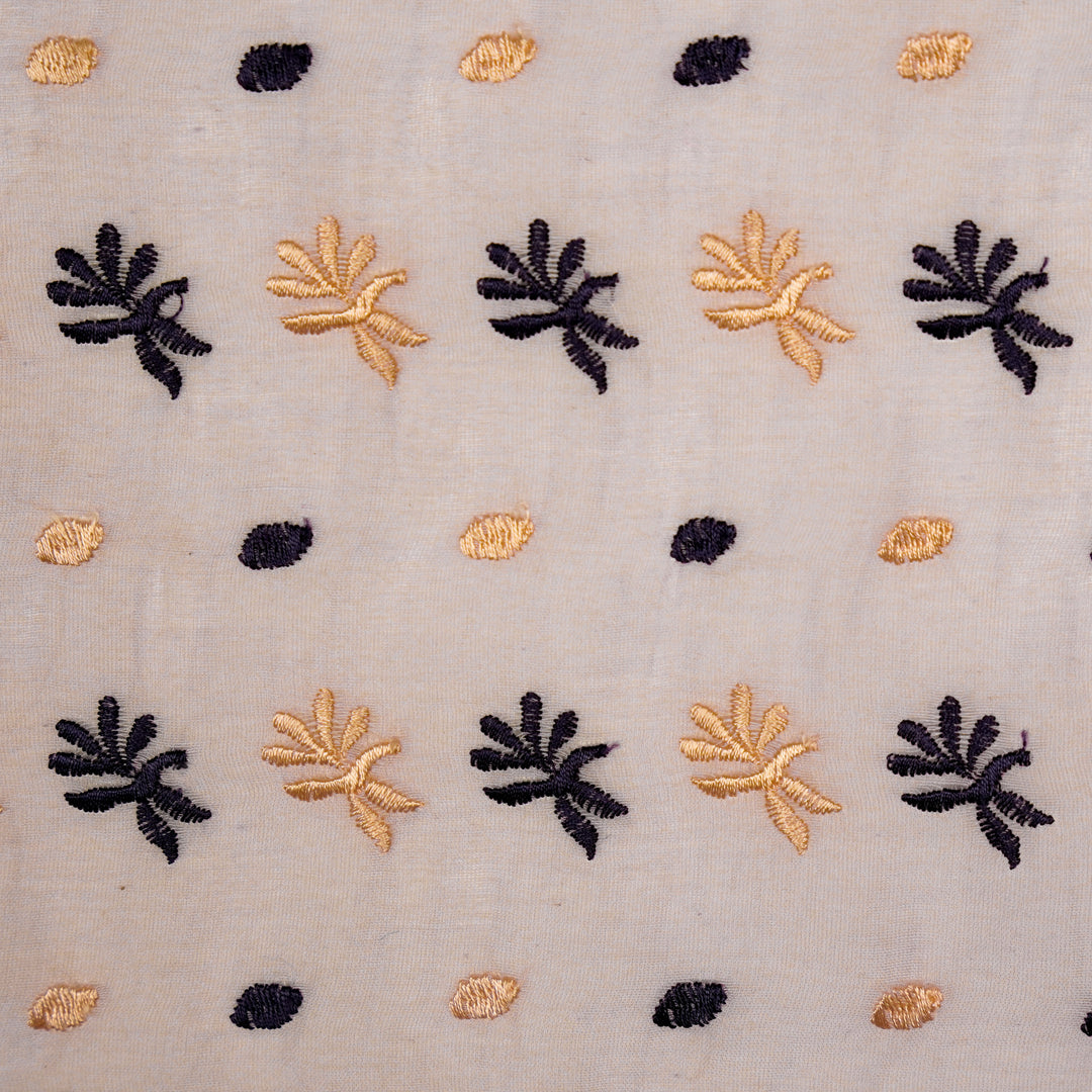 Smita Buti on Lilac Cotton Silk Embroidered Fabric