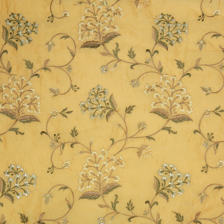 Taliba Jaal on Mango Silk Chanderi Embroidered Fabric