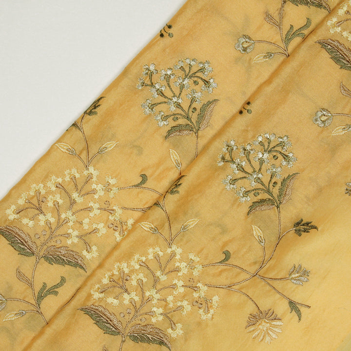 Taliba Jaal on Mango Silk Chanderi Embroidered Fabric
