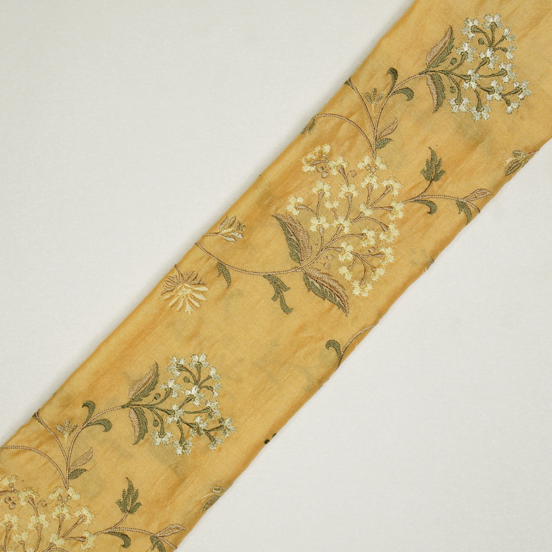 Taliba Jaal on Mango Silk Chanderi Embroidered Fabric