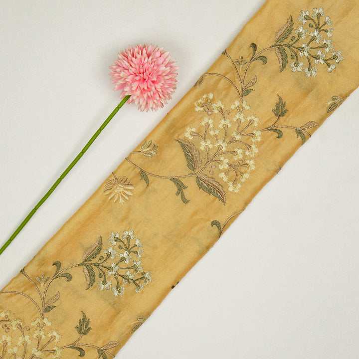 Taliba Jaal on Mango Silk Chanderi Embroidered Fabric