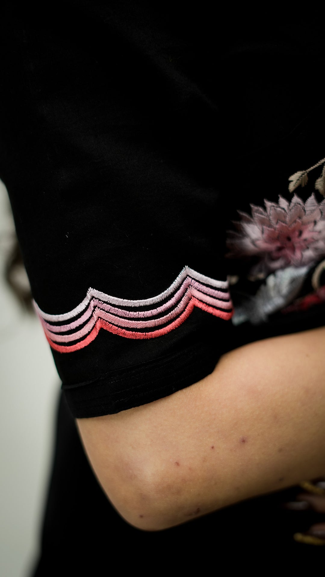 Qareena Embroidered Saree on Black Pure Silk Organza