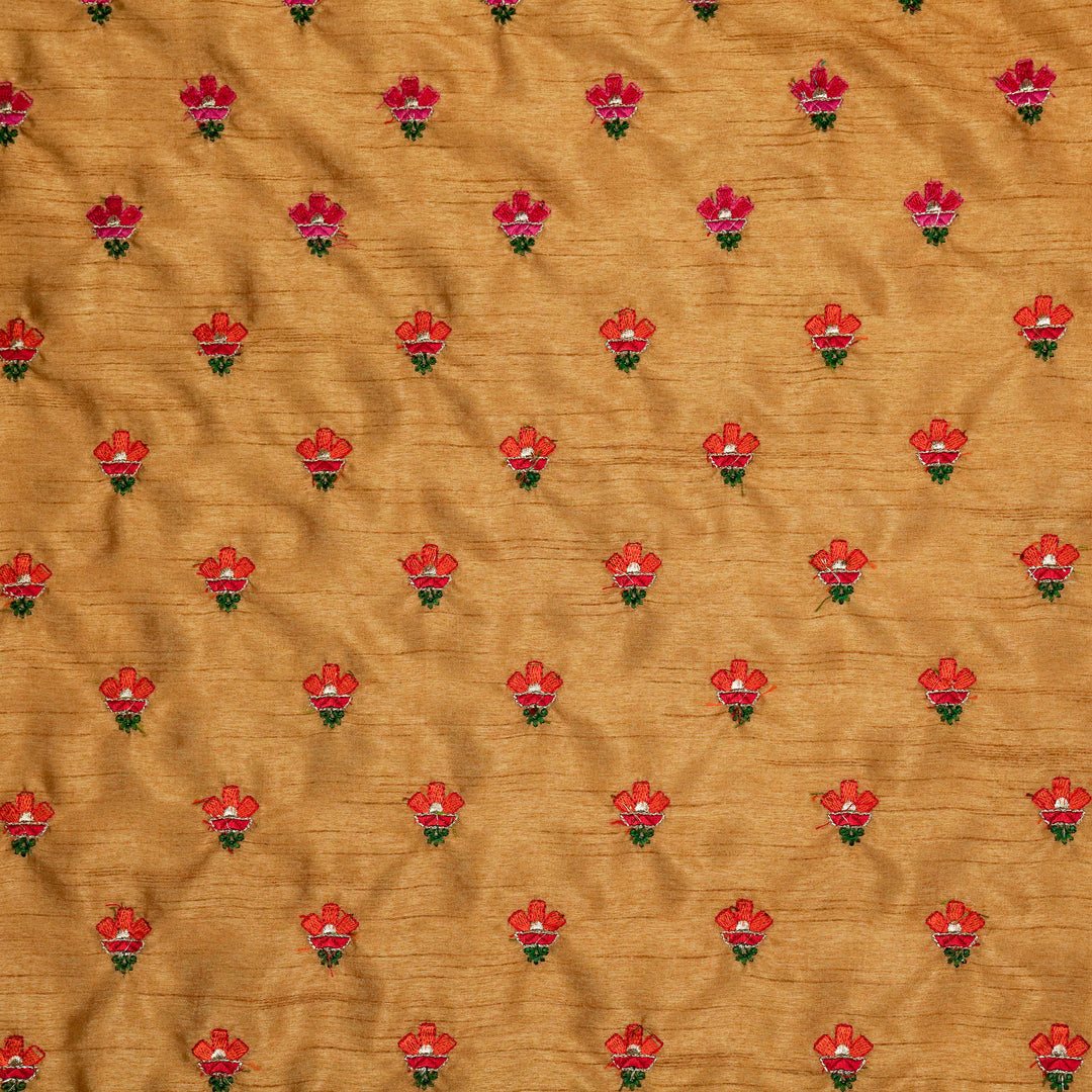 Trifla Buti on Beige Dola Silk Embroidered Fabric
