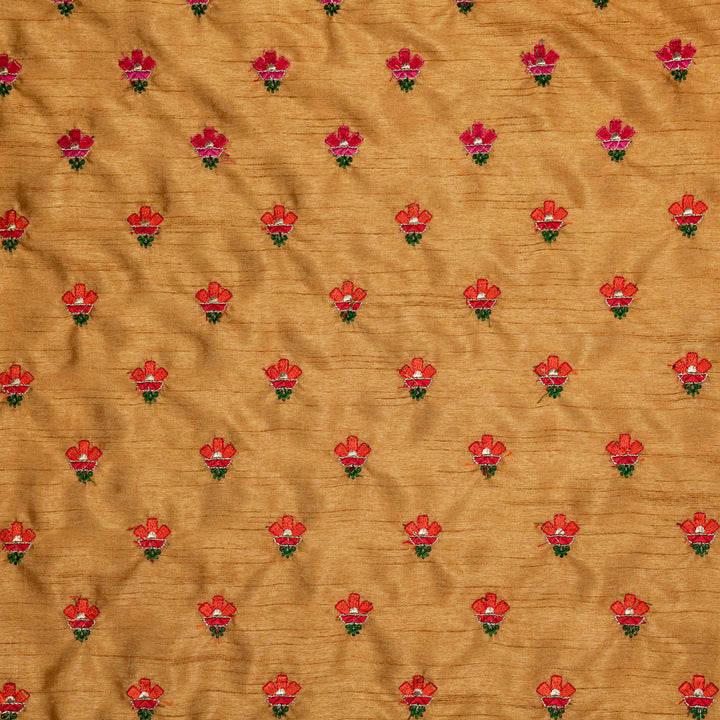 Trifla Buti on Beige Dola Silk Embroidered Fabric