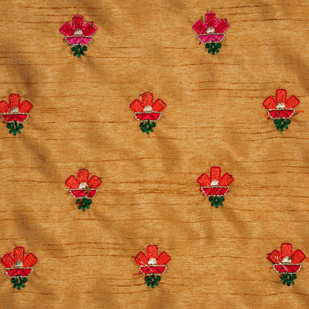 Trifla Buti on Beige Dola Silk Embroidered Fabric