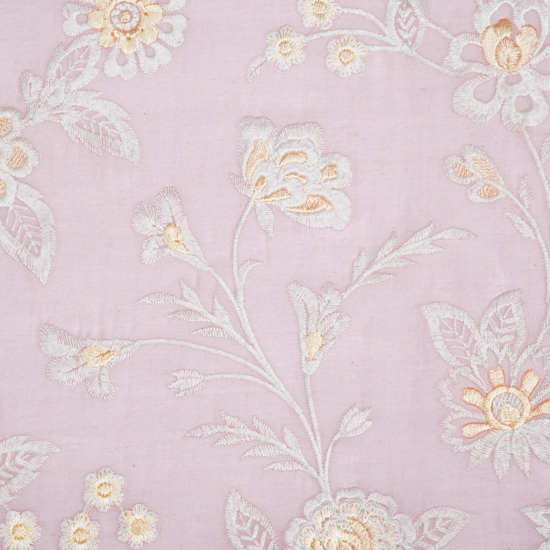 Sanchita Jaal on Baby Pink Cotton Silk Embroidered Fabric