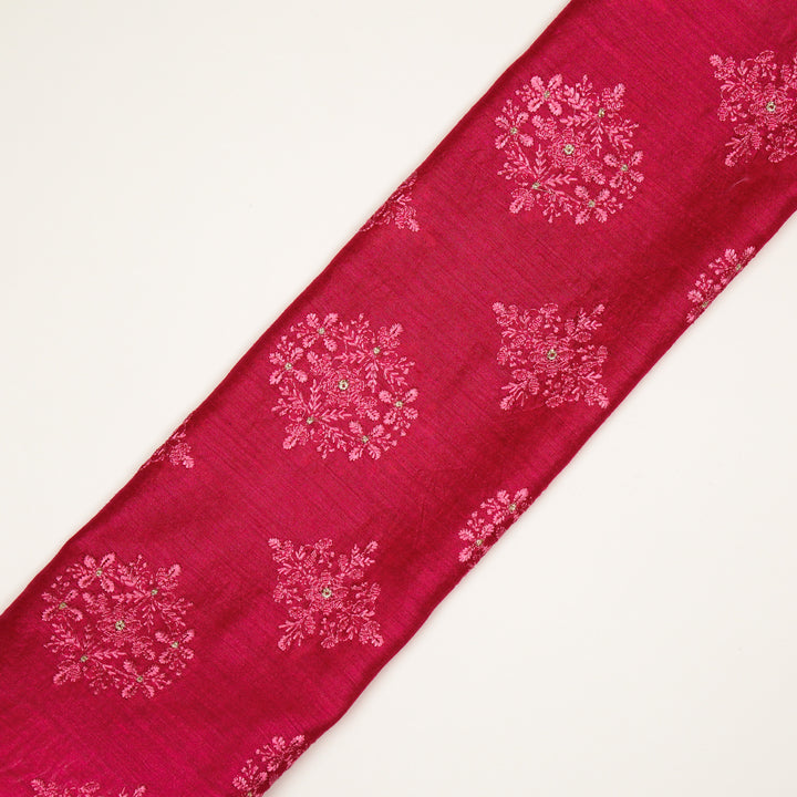 Raima Buta on Fuxia Munga Silk Embroidered Fabric