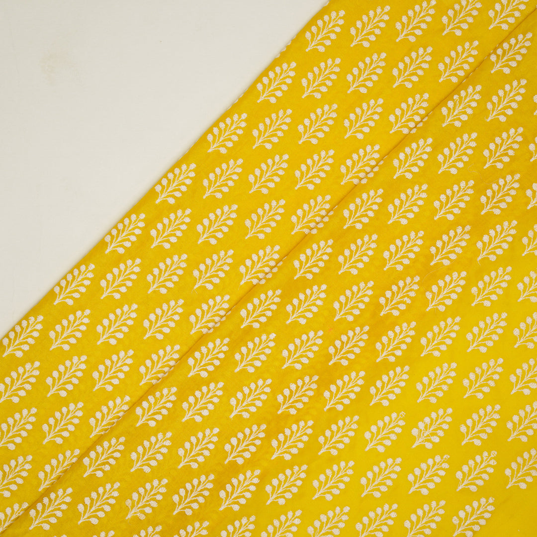 Vanika Buti on Gold Silk Chanderi Embroidered Fabric