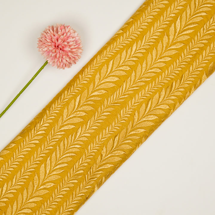 Zeena Jaal on Gold Dola Silk Embroidered Fabric