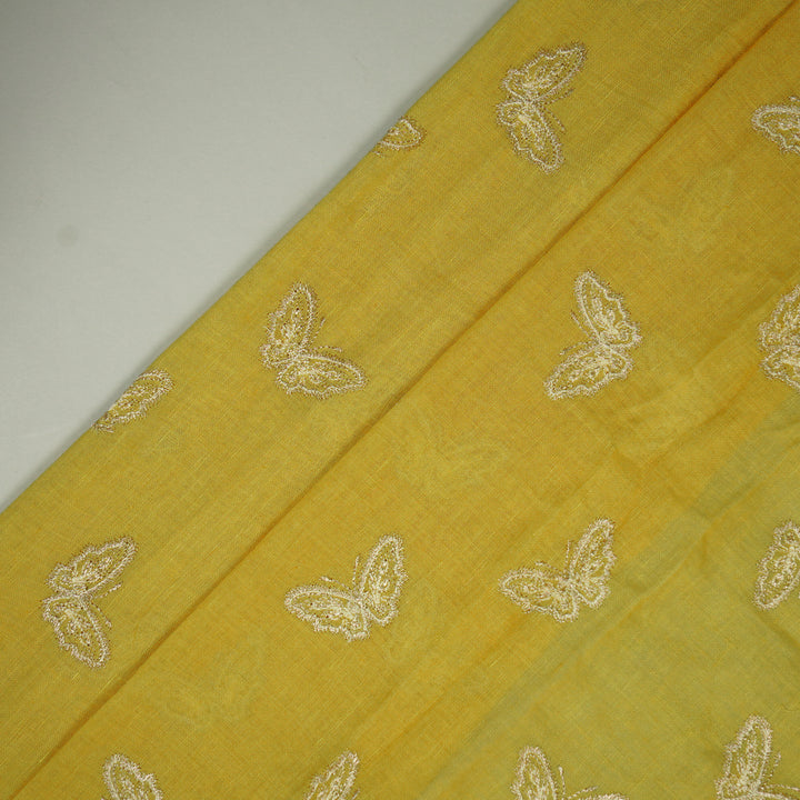 Farasha Buti on Gold Gauged Linen