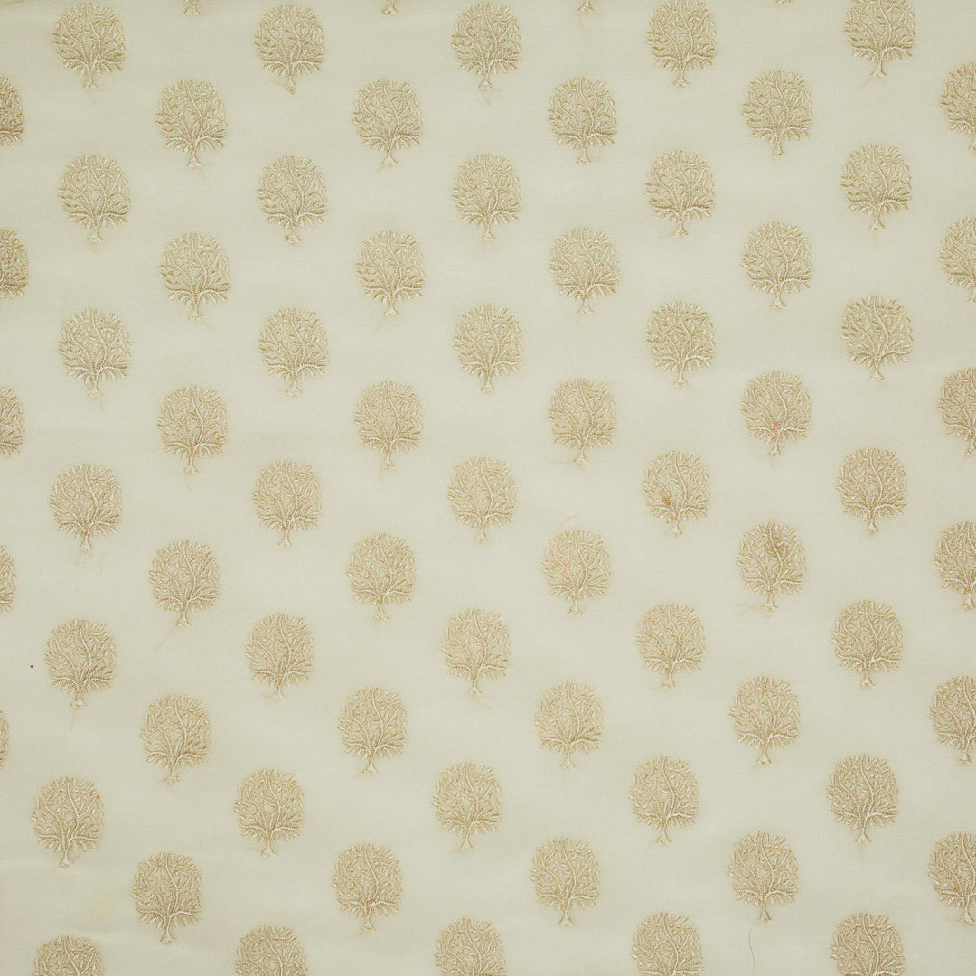 Dhara Buti on Ivory Semi Georgette Embroidered