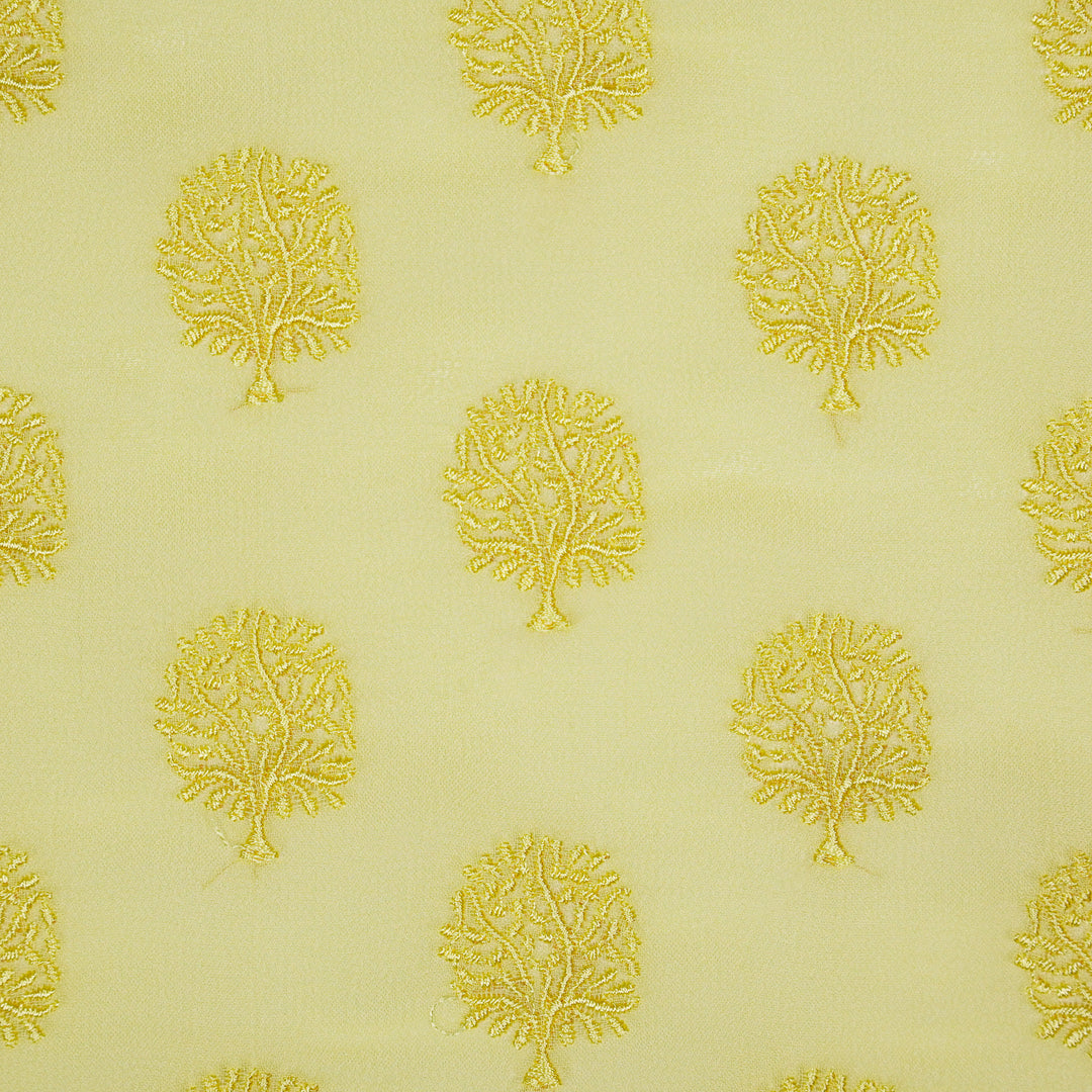 Dhara Buti on Lemon Semi Georgette Embroidered