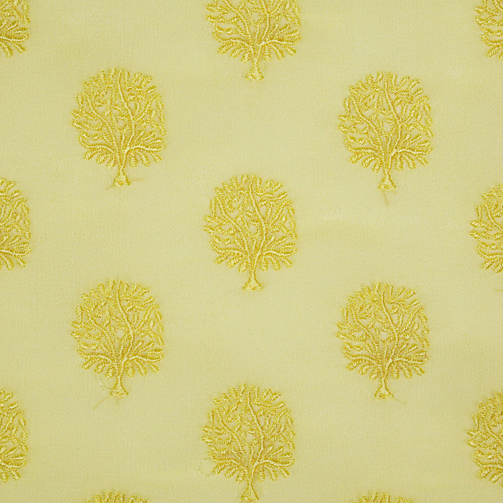 Dhara Buti on Lemon Semi Georgette Embroidered