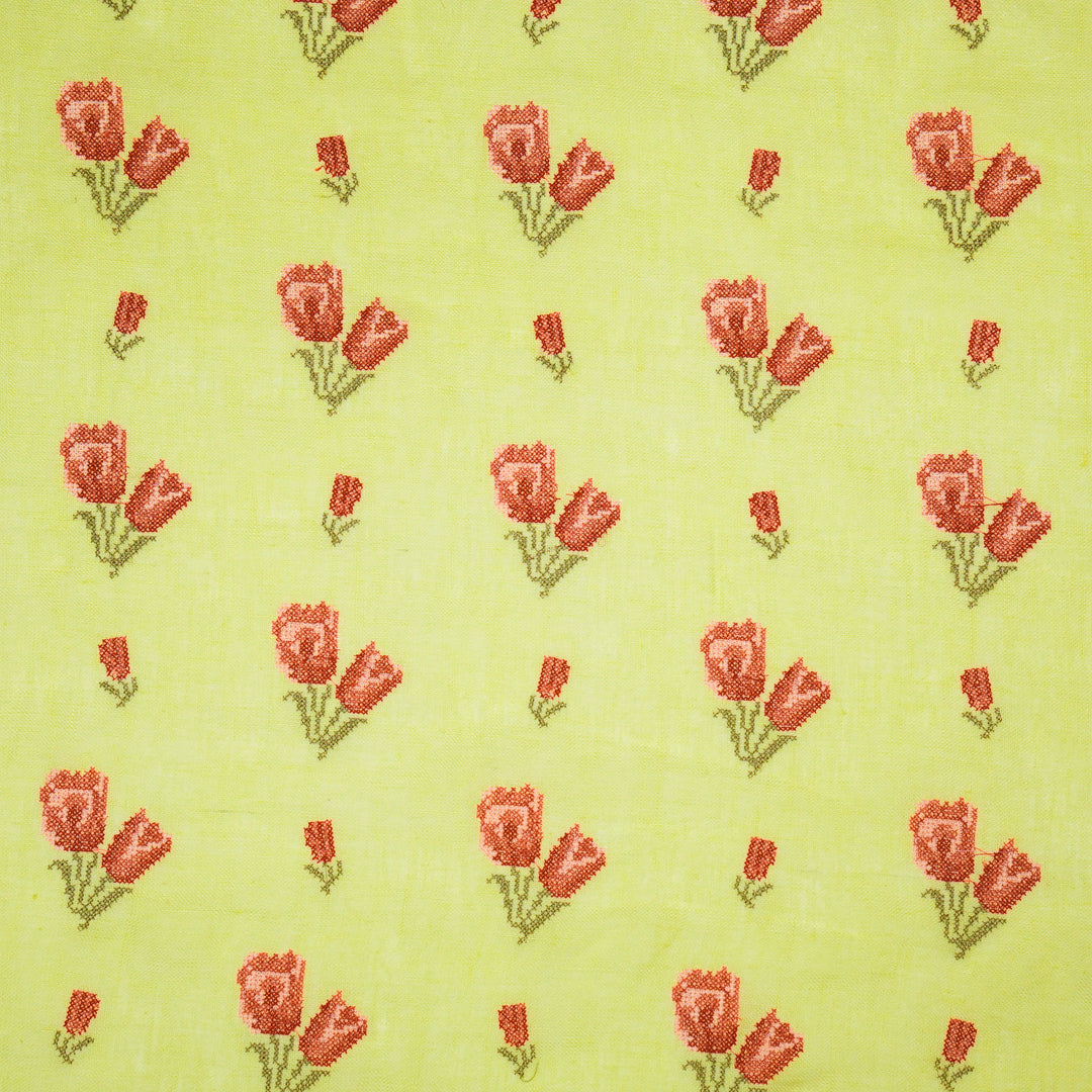 Asma Buti on Lemon Gauged Linen