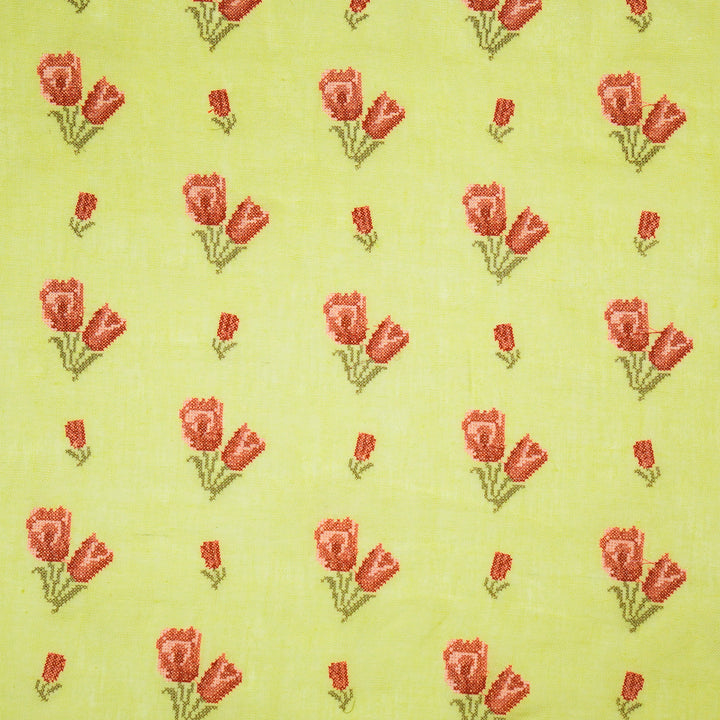 Asma Buti on Lemon Gauged Linen