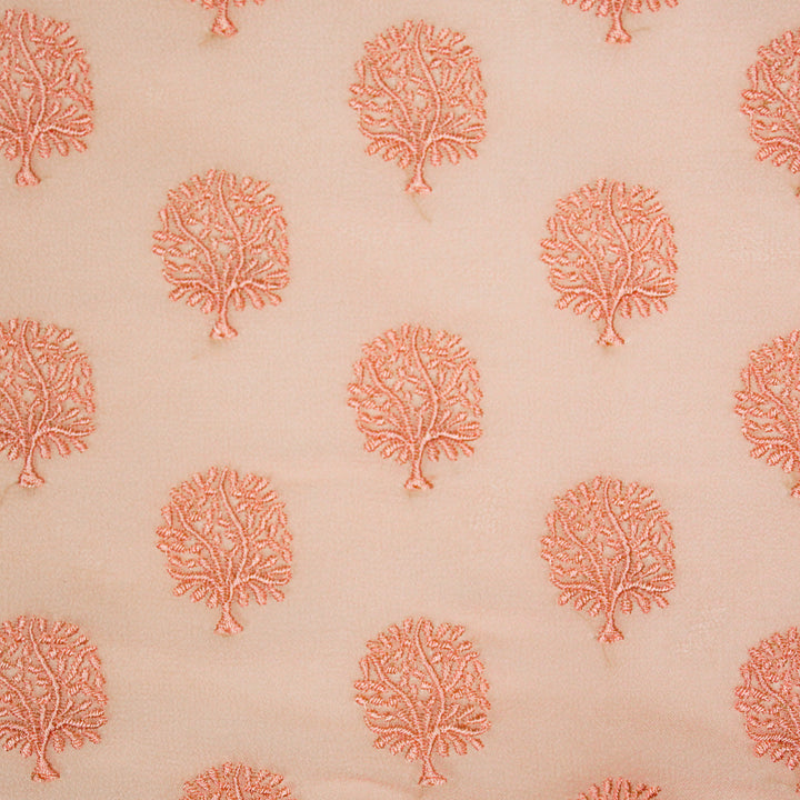 Dhara Buti on Light/Gajari Semi Georgette Embroidered