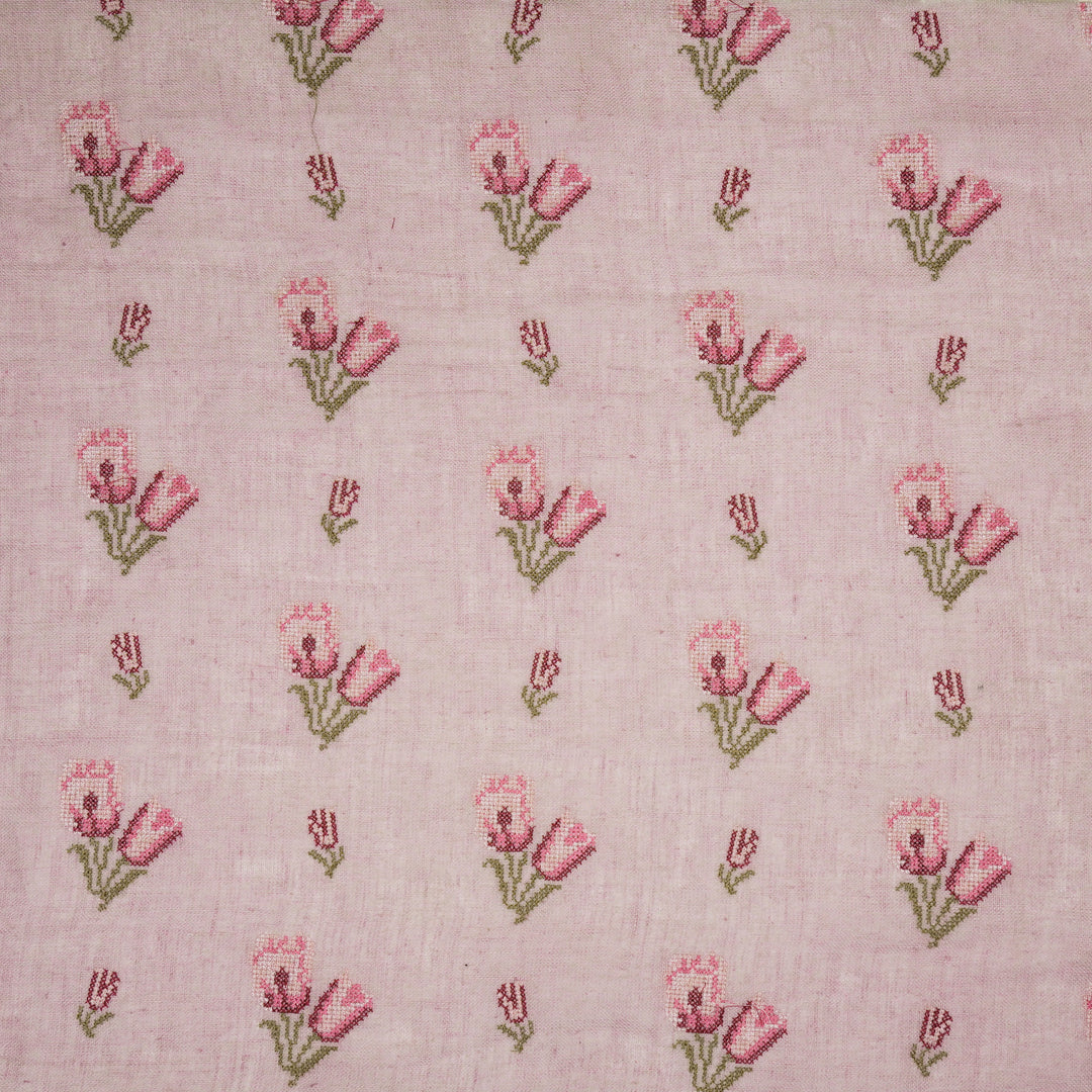 Asma Buti on Lilac Gauged Linen