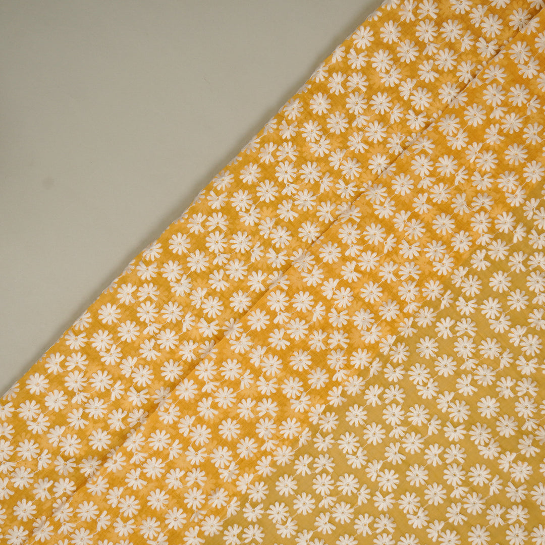 Ruhin Buti on Mango Cotton Silk Embroidered Fabric