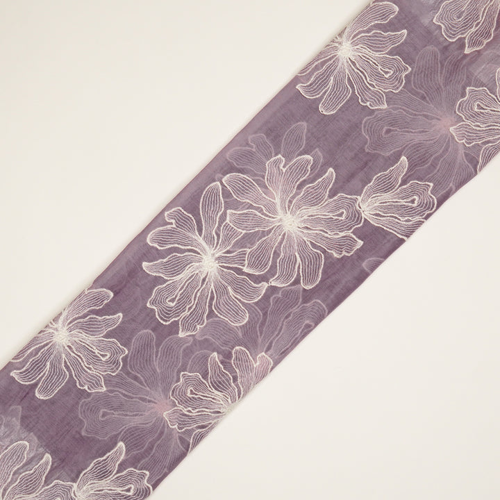 Sakina Buta on Mauve Cotton Silk Embroidered Fabric