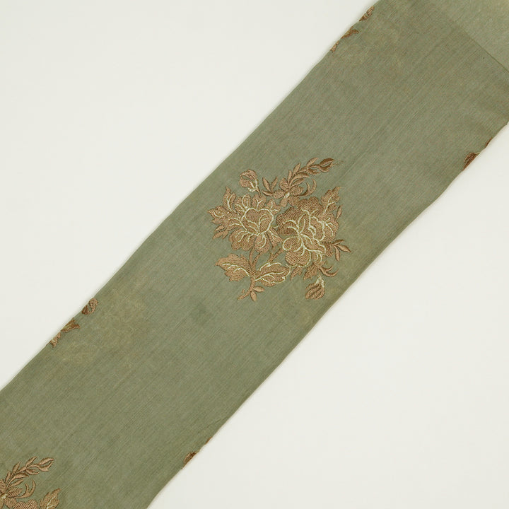 Ishita Buta on Moss Green Munga Silk