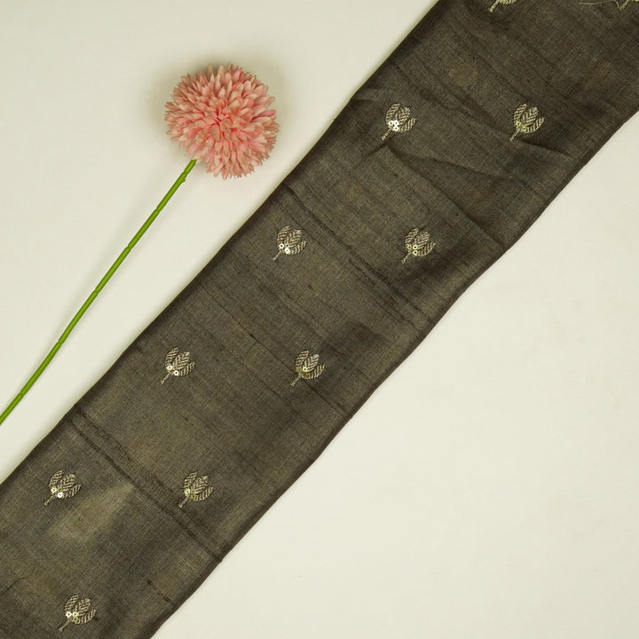 Sara Buti on Mouse Tussar Chanderi Embroidered Fabric