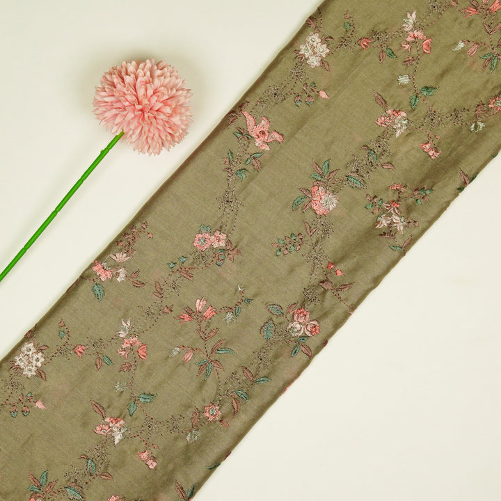 Ahlam Jaal on Mouse Luxe Silk Chanderi Embroidered Fabric