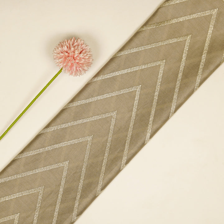 Masooma Jaal on Mouse Luxe Silk Chanderi Embroidered Fabric