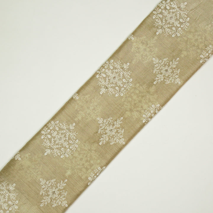 Raima Buta on Natural Munga Silk Embroidered Fabric