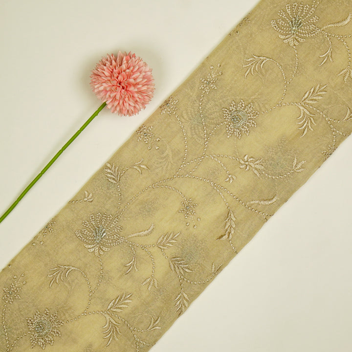 Safira Jaal on Natural Tissue Embroidered Fabric