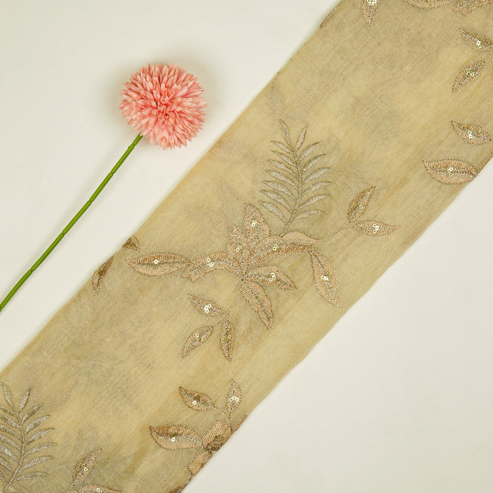 Pallavi Buta on Natural Tissue Embroidered Fabric