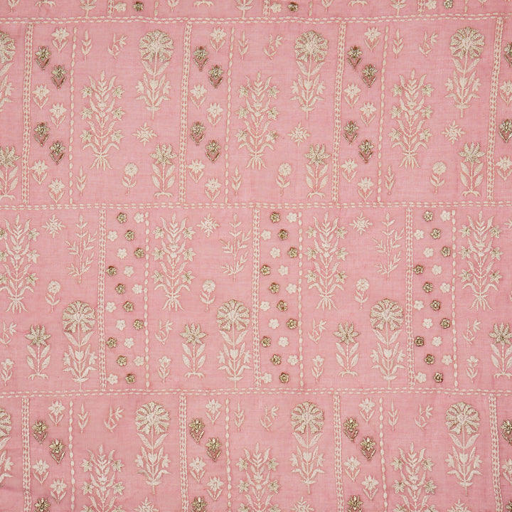 Shifa Jaal on Onion Cotton Silk Embroidered Fabric