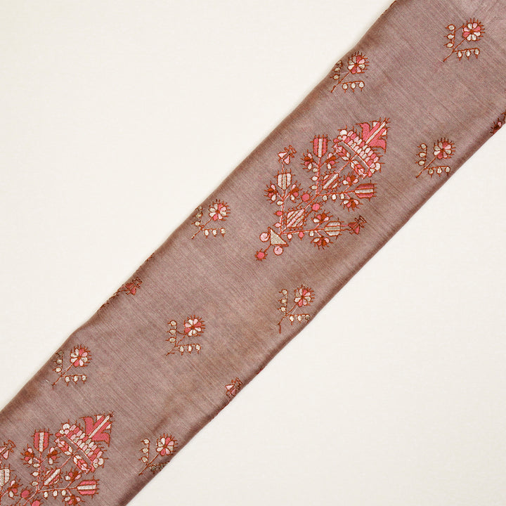 Rafa Mix Buta on Onion Luxe Silk Chanderi Embroidered Fabric