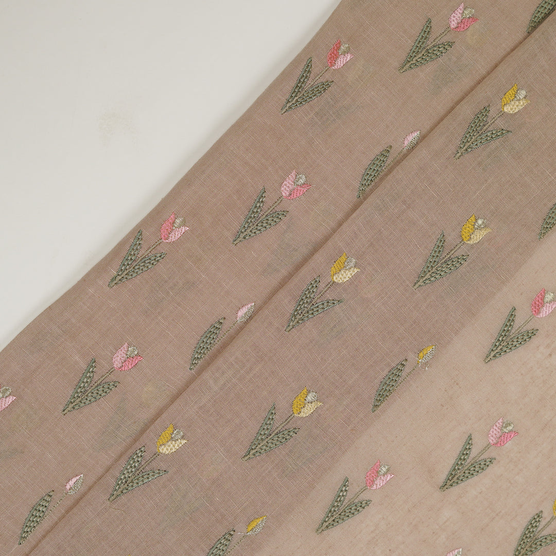 Luma Buti on Onion Gauged Linen Embroidered Fabric