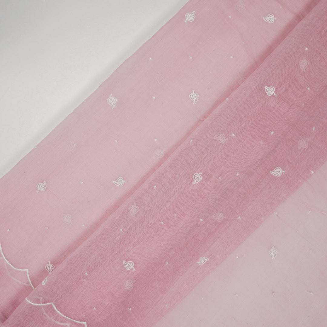 Ruchi Buti on Pink Cotton Silk Embroidered Fabric