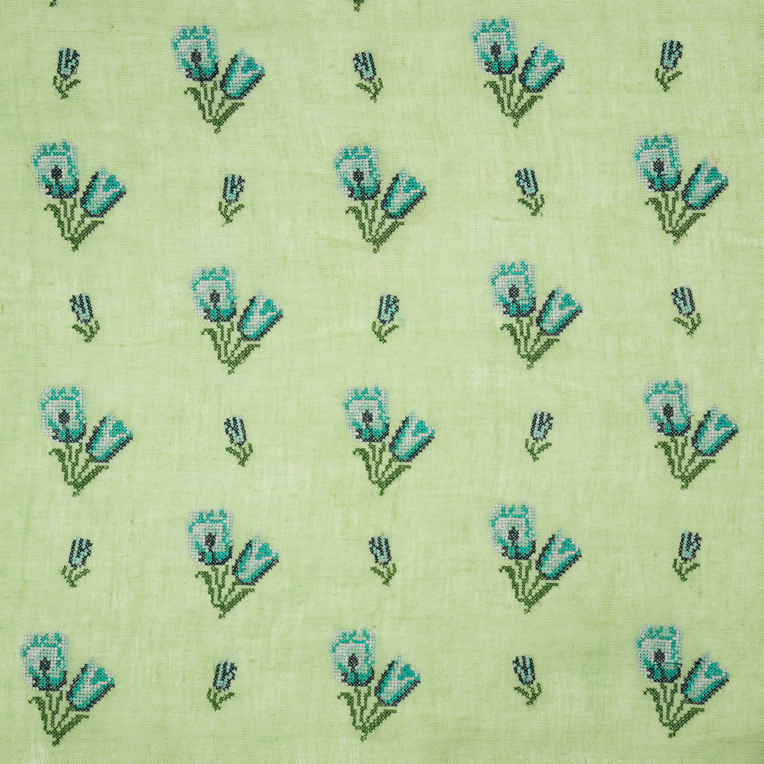 Asma Buti on Pista Gauged Linen