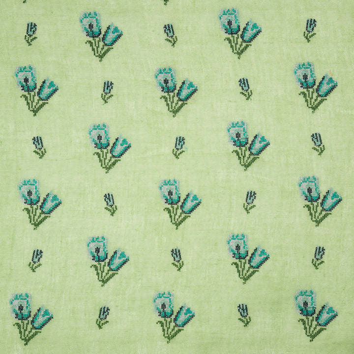 Asma Buti on Pista Gauged Linen