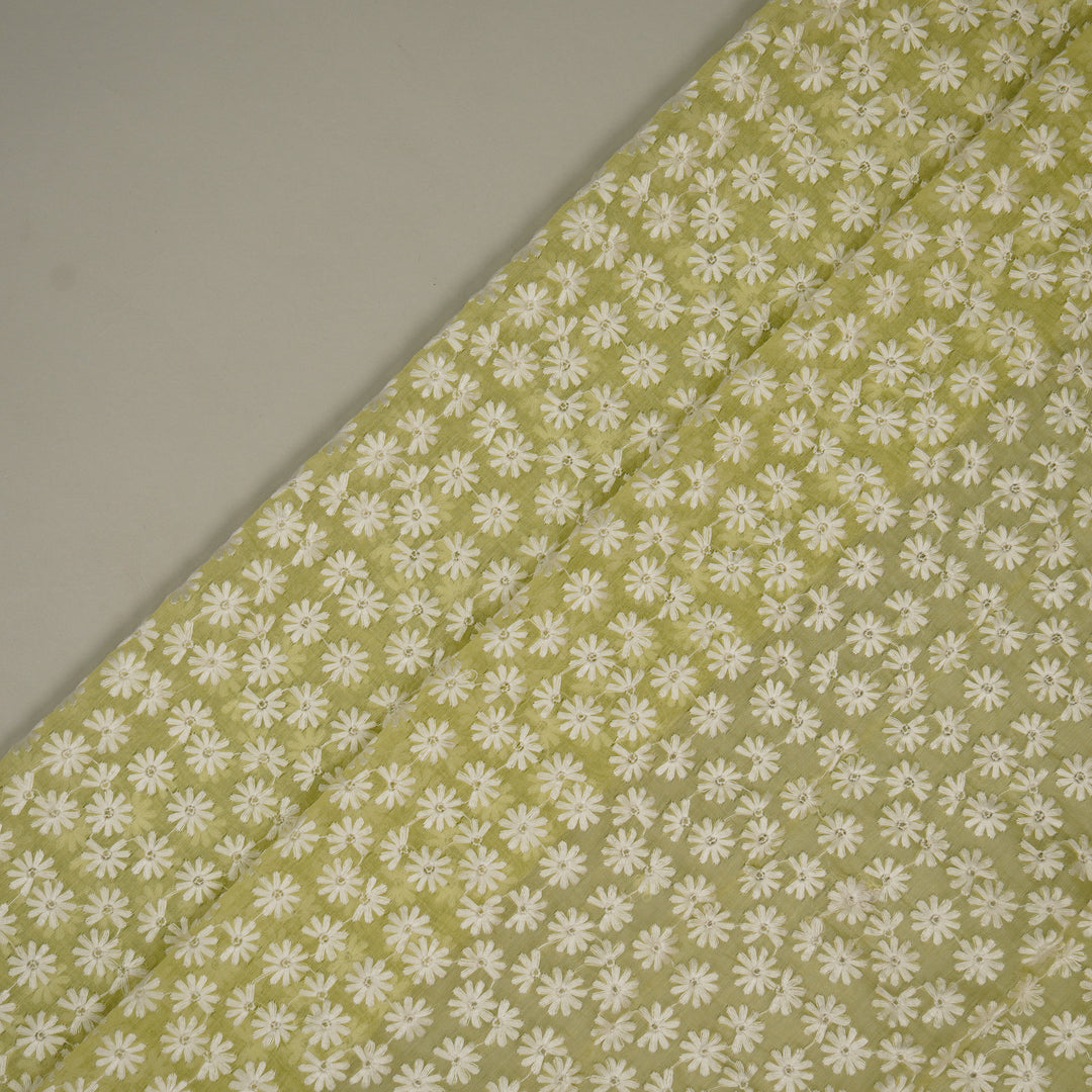 Ruhin Buti on Pista Cotton Silk Embroidered Fabric