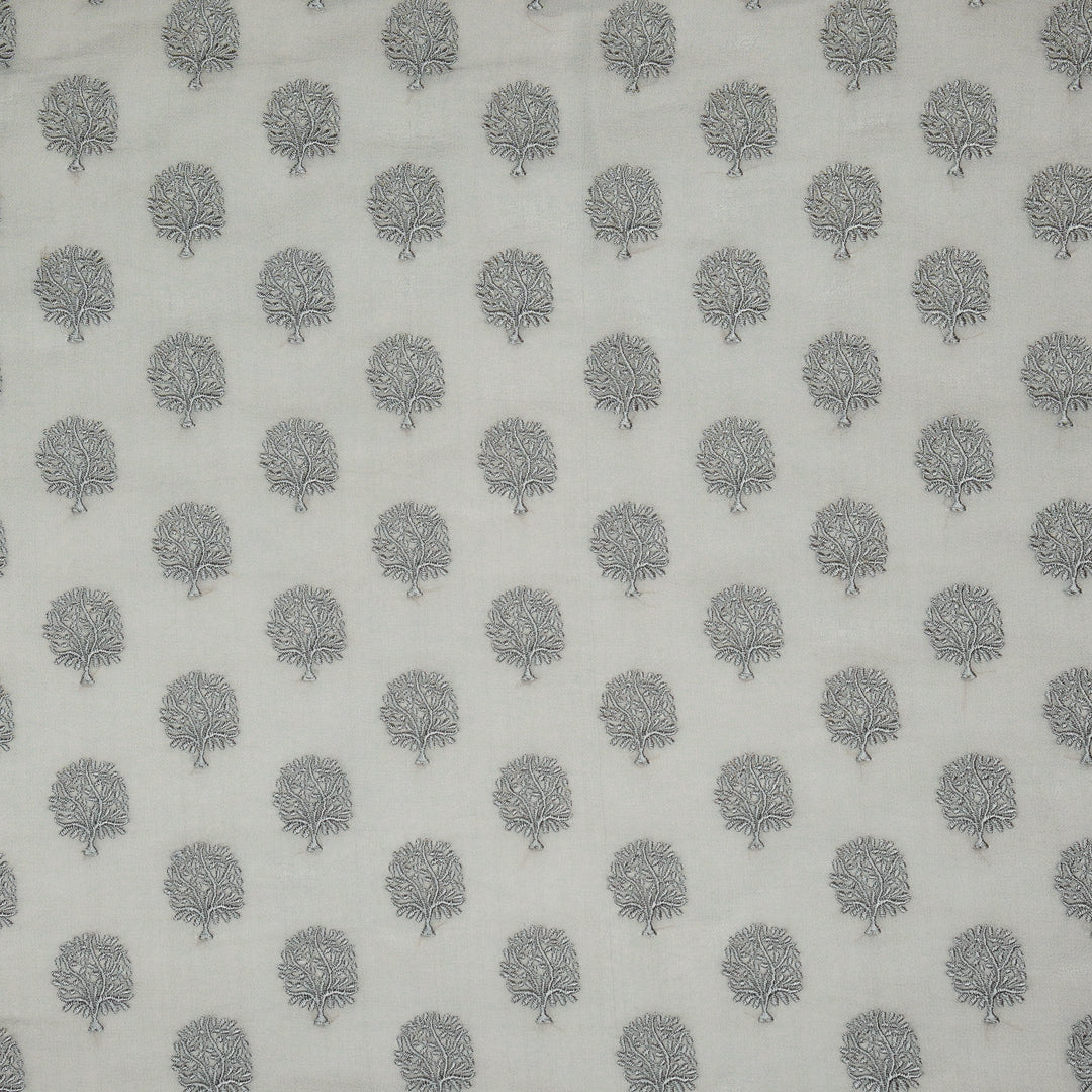 Dhara Buti on Slate/Grey Semi Georgette Embroidered