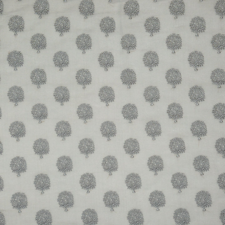 Dhara Buti on Slate/Grey Semi Georgette Embroidered