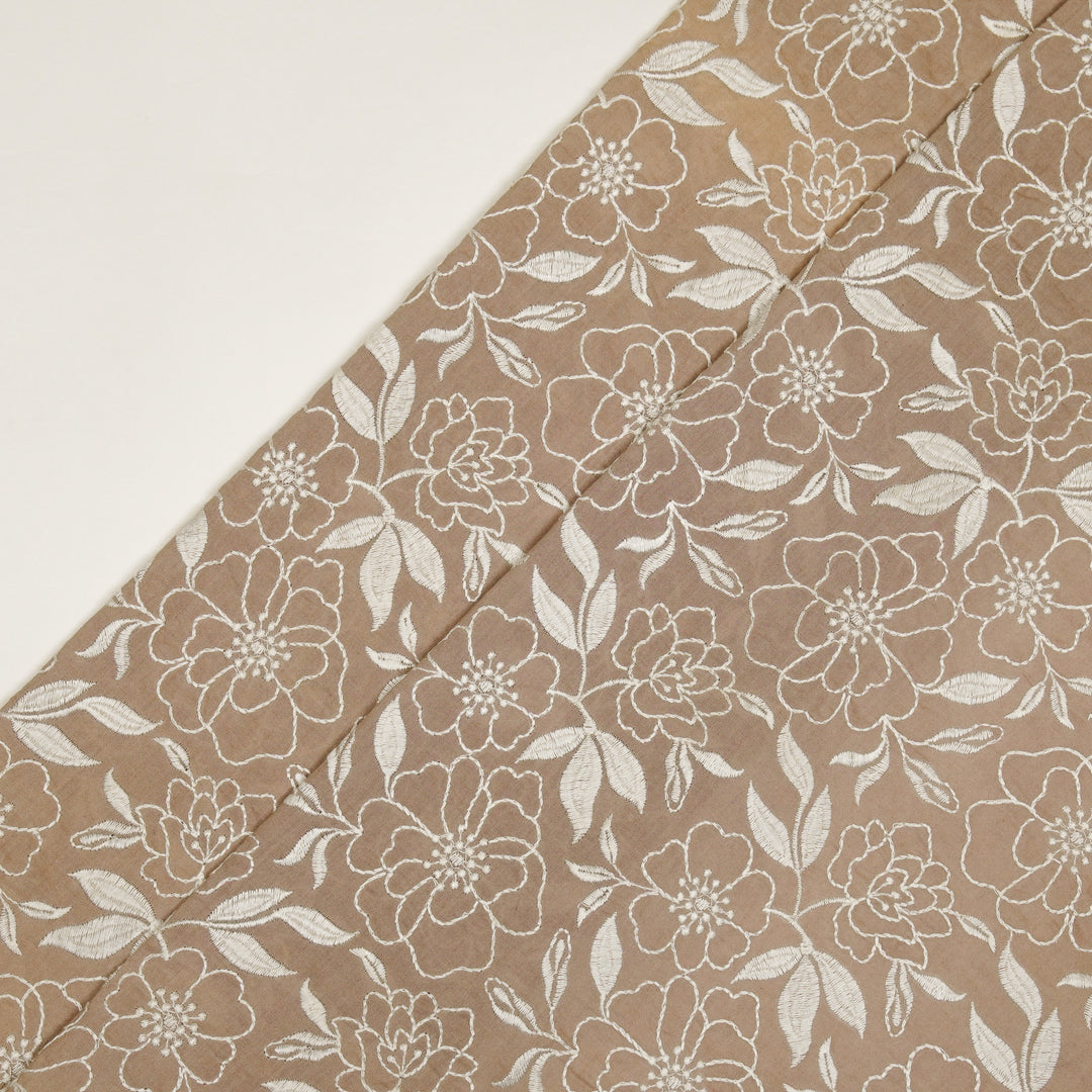 Samha Jaal on Onion Malmal Embroidered Fabric